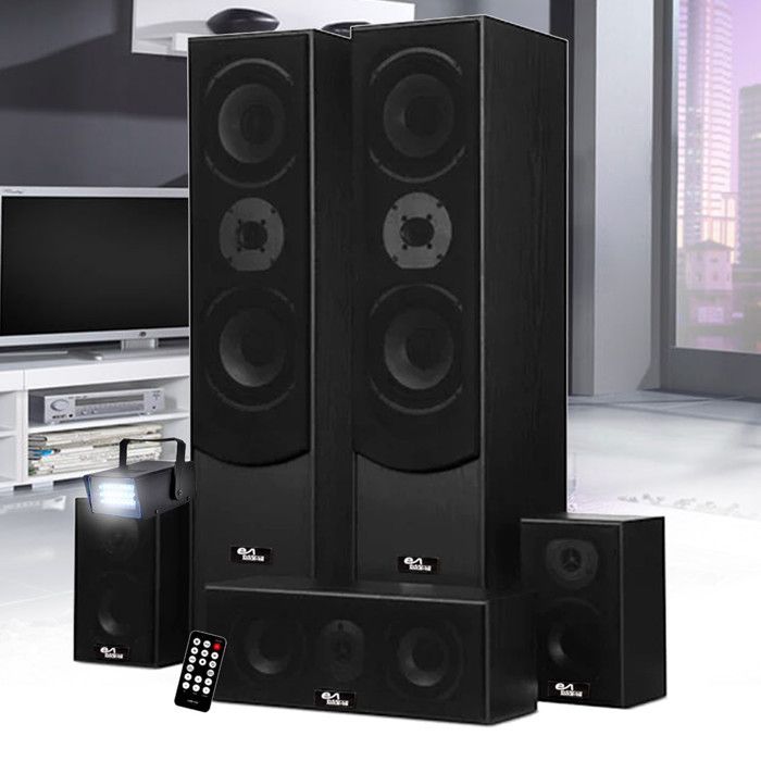 Heimkino-Lautsprecherset – Evidence Acoustics EA850-BK – 5 Lautsprecher, 850 W – Bassreflex – inklusive Mini-Blitzlicht