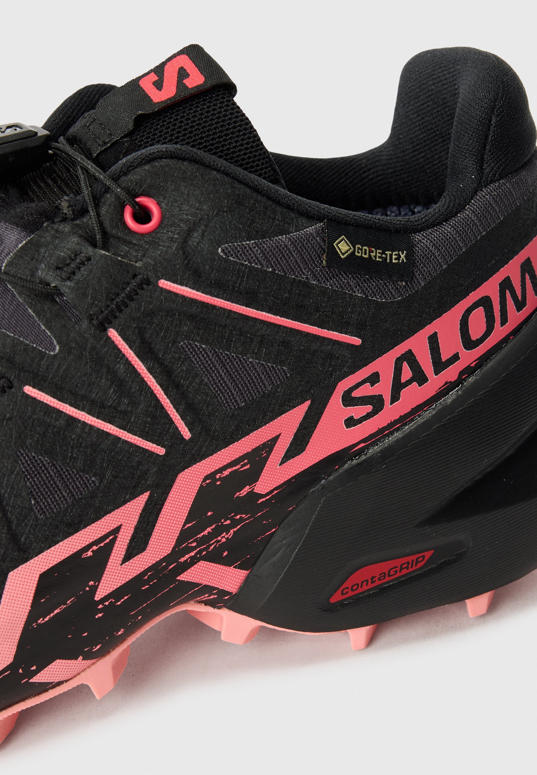 Salomon SPEEDCROSS 6 GTX - Chaussures de trail - coloris fer/noir/rose flamant