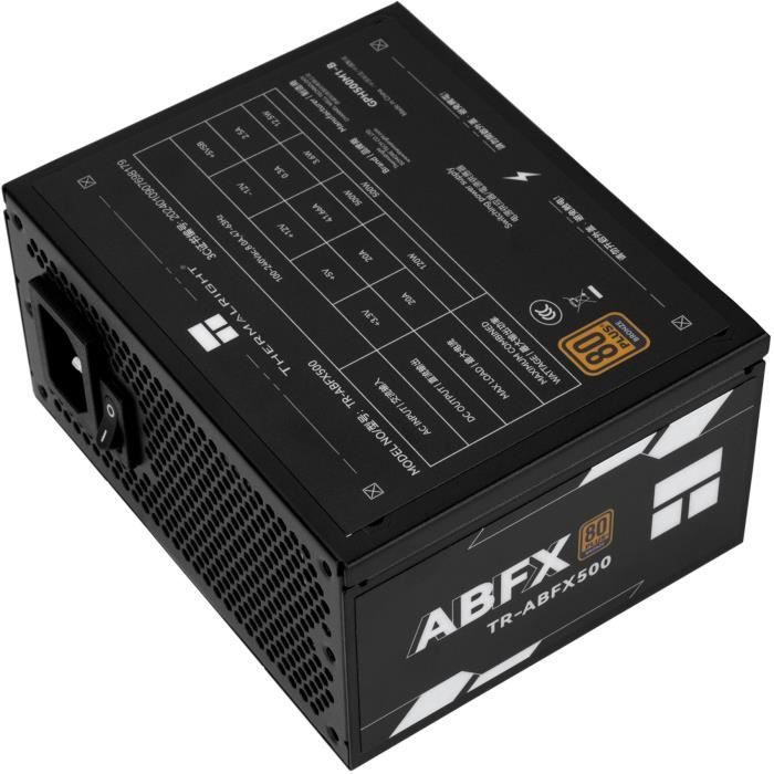 Non-modular PC power supply - THERMALRIGHT ABFX 500 - 80+ Bronze - Black