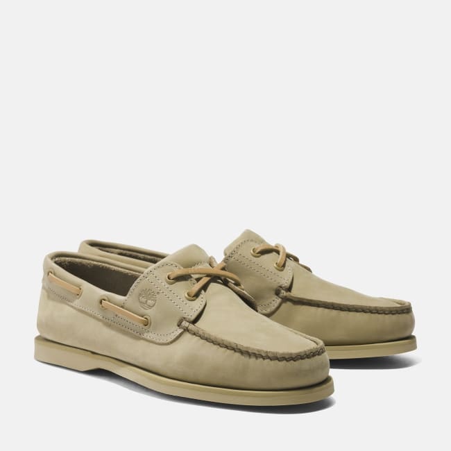Scarpa da Barca in Pelle Classic da Uomo in                beige chiaro