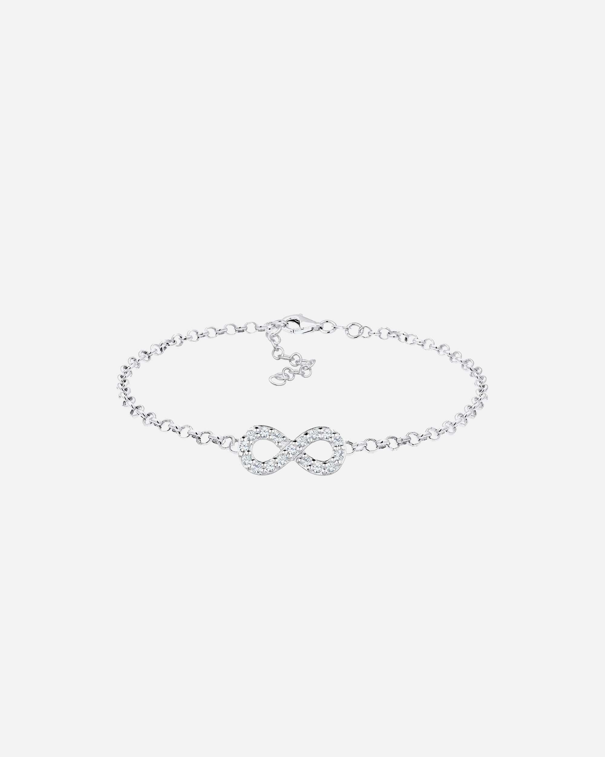 Elli Femmes symbole de l'infini avec cristaux en argent sterling 925 plaqué or rose