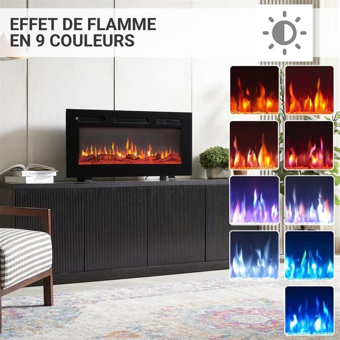 Cheminée électrique BALDERIA Leif 36 - 3 en 1 - noir