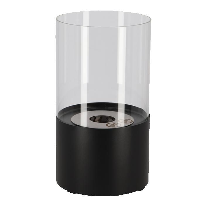 Feuerstelle – FANCY FLAMES – Runder Bioethanol-Tischkamin – Schwarz – Durchmesser 16,4 cm – Höhe 29 cm