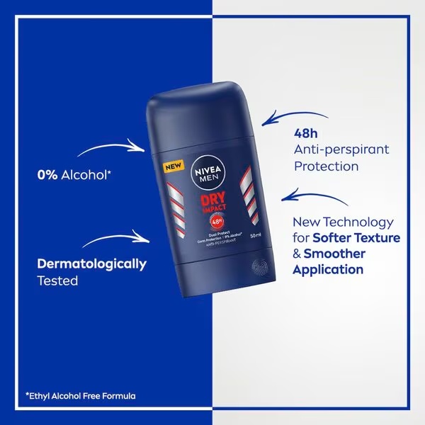 NIVEA Men Dry Impact antiperspirant u stiku<br>50 ml