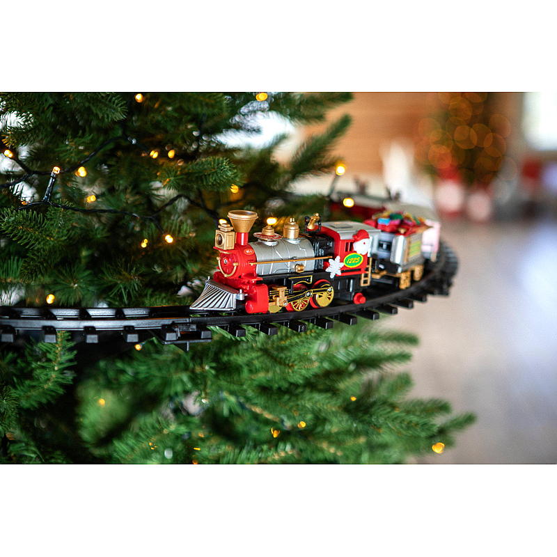 Weihnachtsbaum-Eisenbahn mit Sound und Licht für Weihnachtsbäume, Höhe 1,20 x 2,30 cm