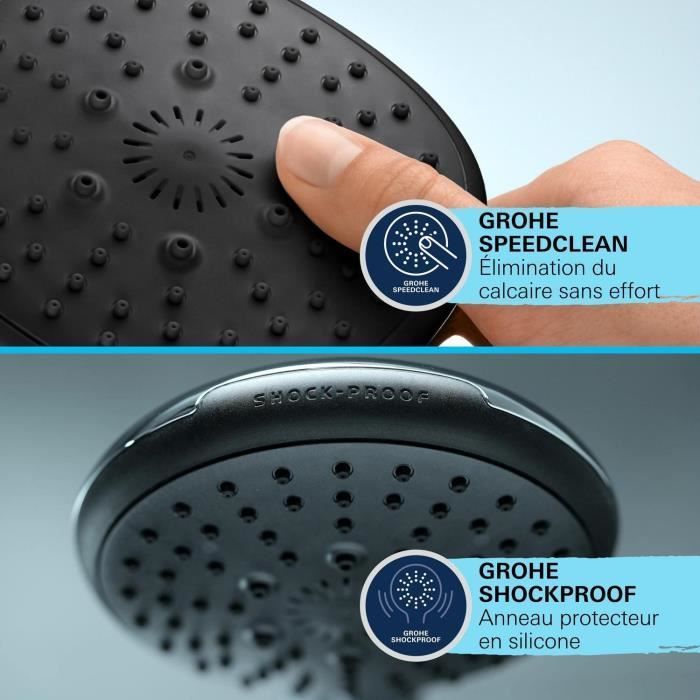 Columna de ducha con desviador manual - Ahorro de agua - GROHE Vitalio Start System 250 - Cromado - 26680001