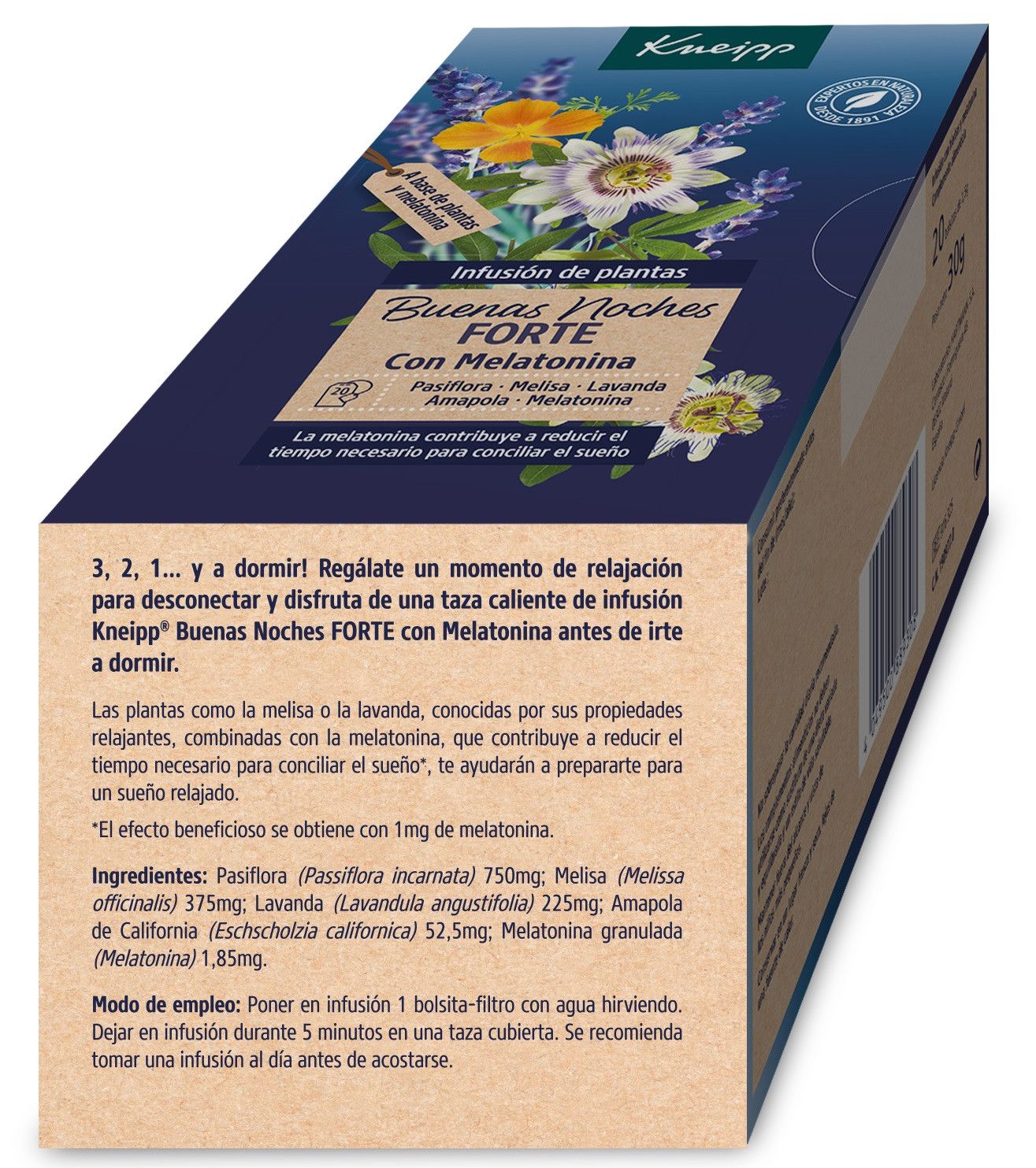 „Good Night Forte“ su melatonino infuzija Diuretikai