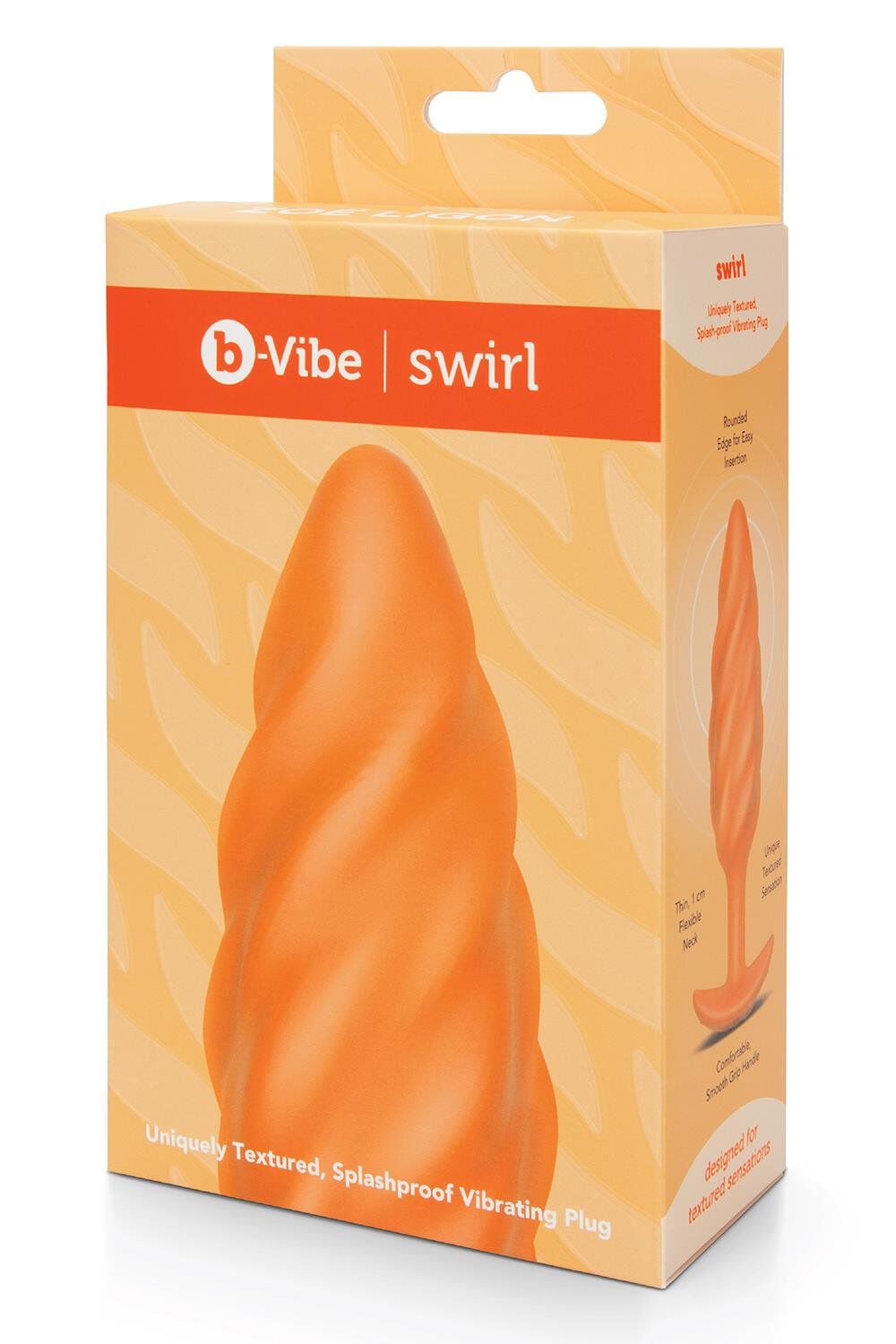 Tappo a spirale testurizzato B-Vibe arancione