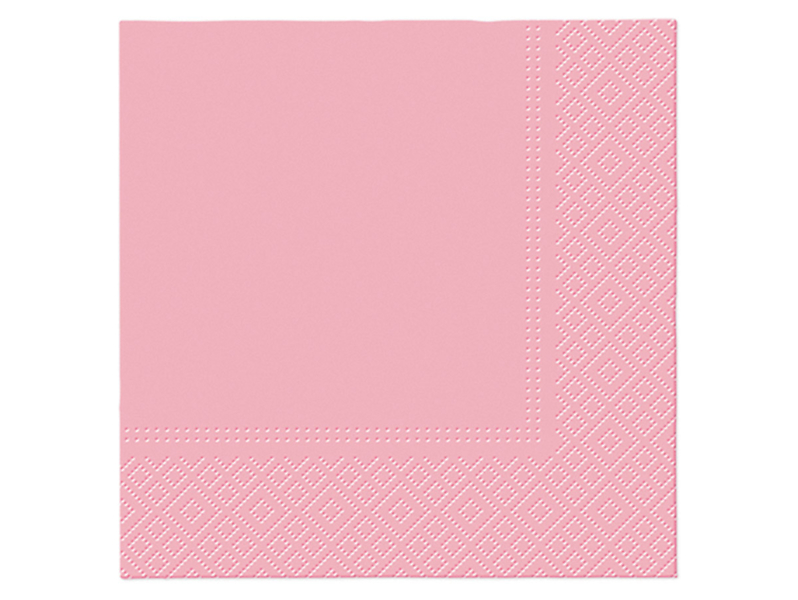 Serwetki Monokolor 20 szt. 33x33 cm różowe