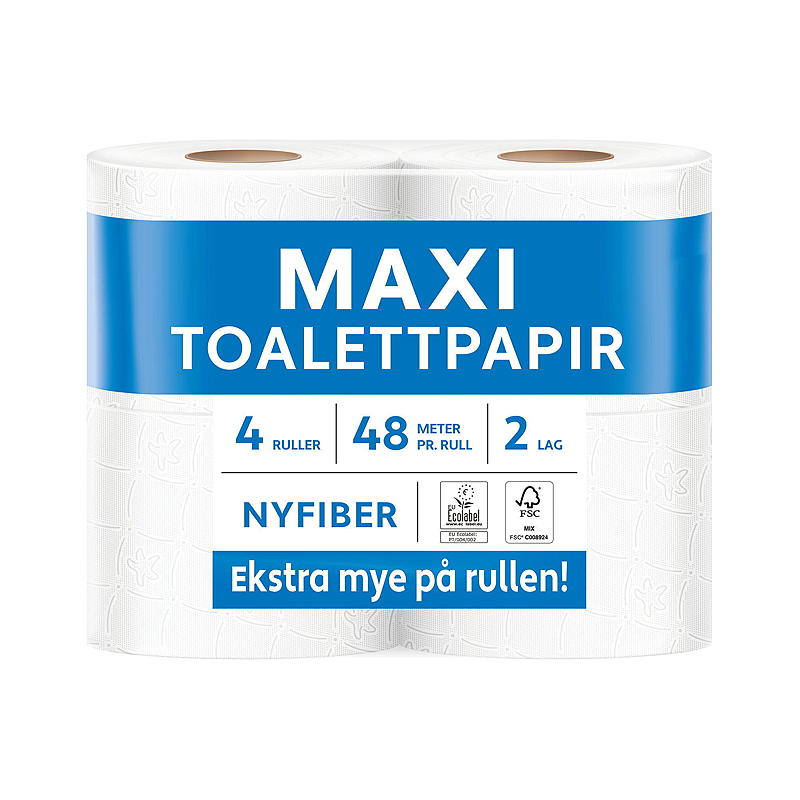 Zacht toiletpapier, 4-pack MAXI