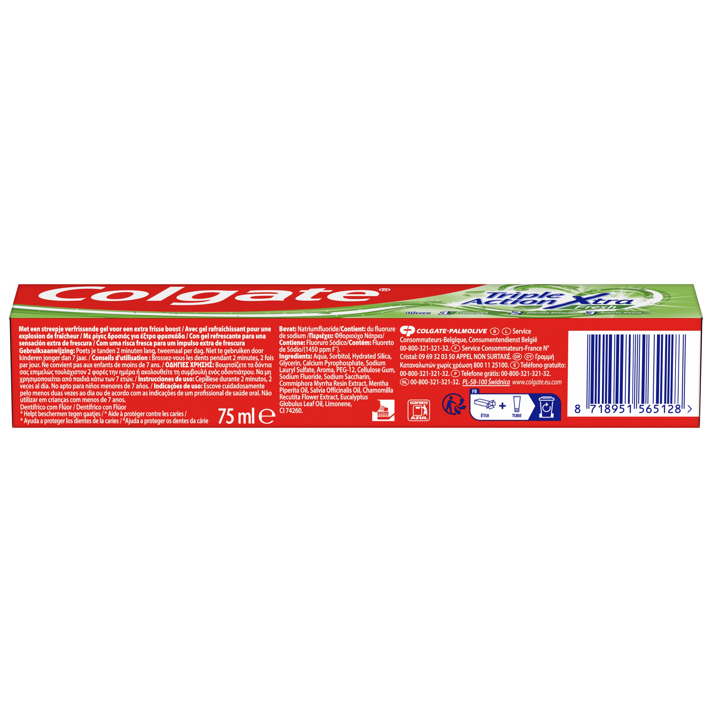 Pasta za zube s trostrukim djelovanjem i ekstra svježinom protiv karijesa Paste za zube i paste za zube