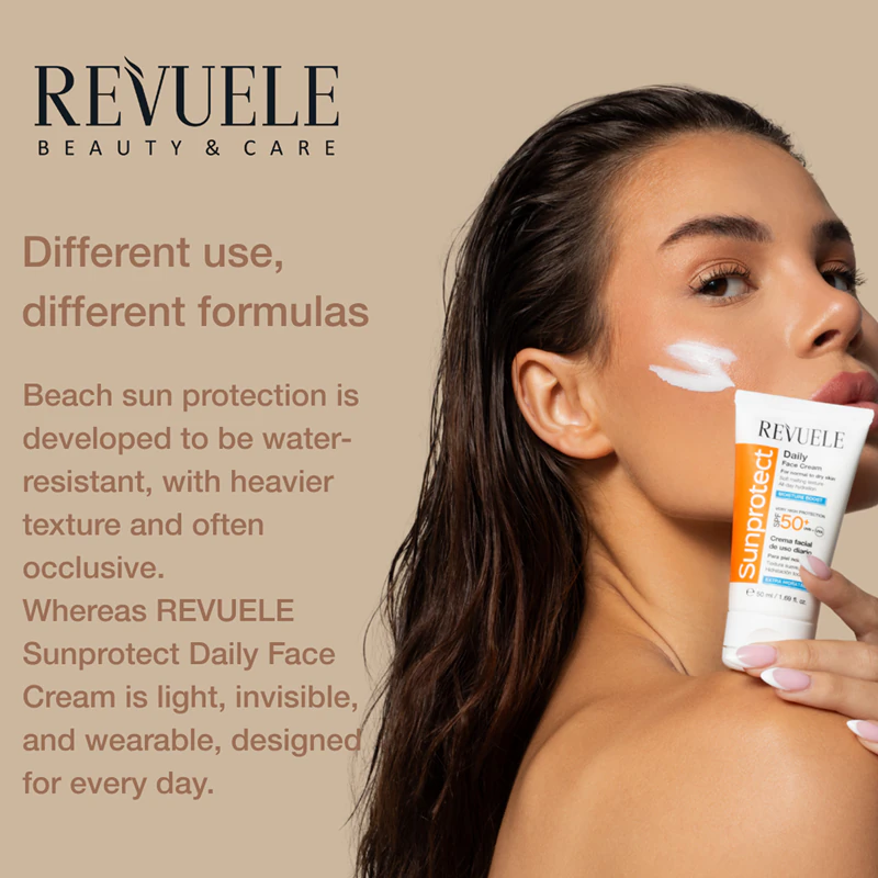 Revuele Sunprotect Creme de Dia Hidratante e Proporciona Sensação Solar FPS 50+