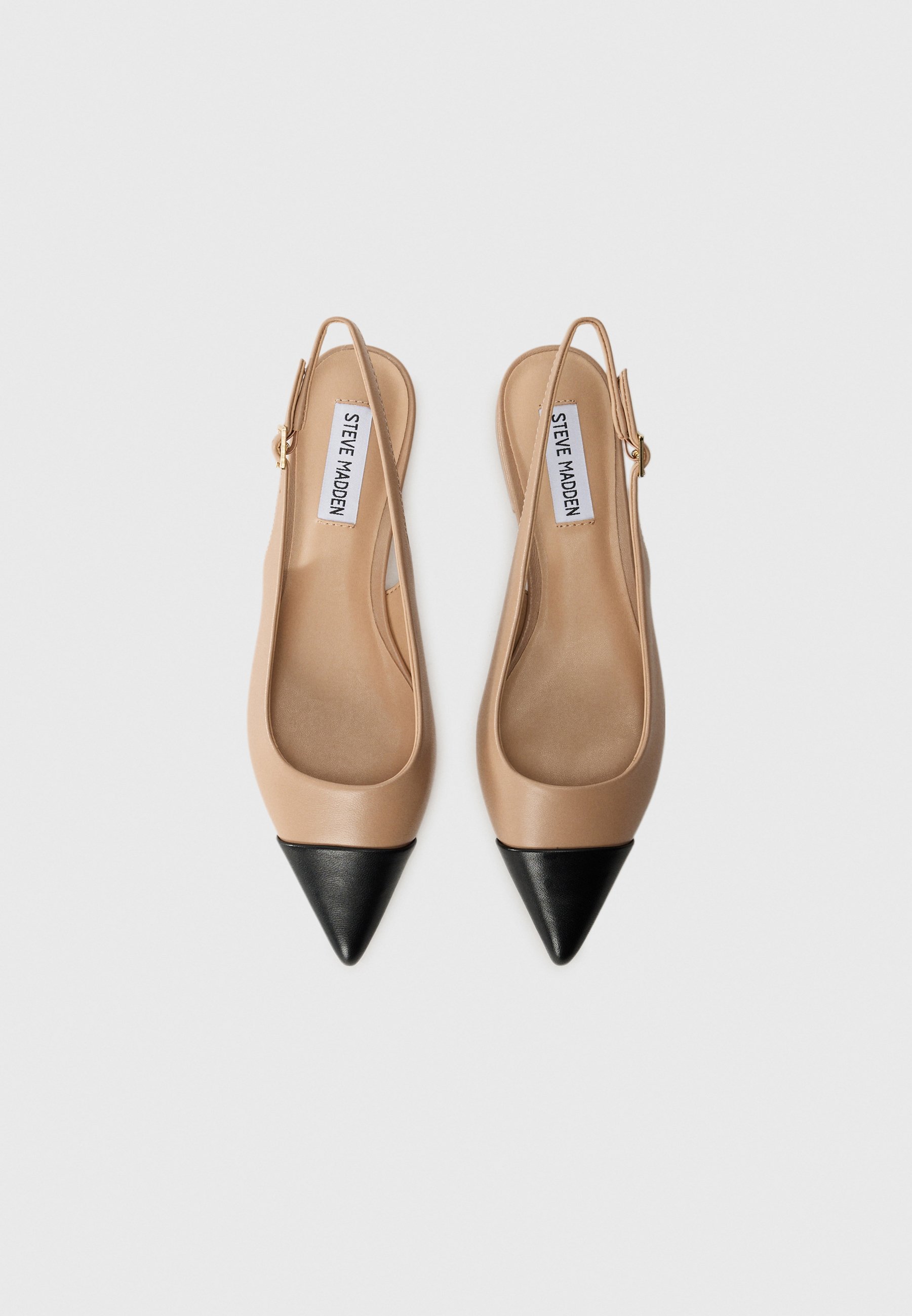 Steve Madden ROWYN - Slingback ballerina's - blush/zwart