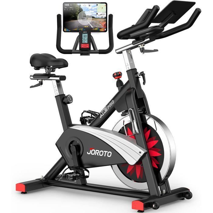Vélo d'appartement - JOROTO - X2PRO - Résistance magnétique réglable - Bluetooth - Support tablette 12,6 pouces