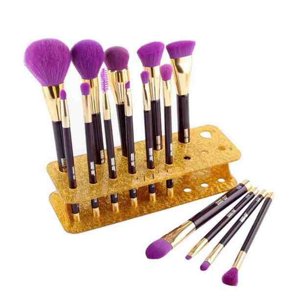 Envie Make-up-Pinselhalter, 15 Fächer, Kosmetik-Organizer, Gold