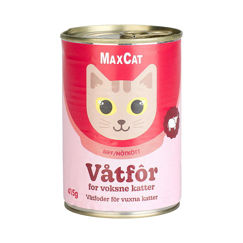 MaxCat Kissanruoka 415 g Naudanlihapaloja kastikkeessa MaxCat