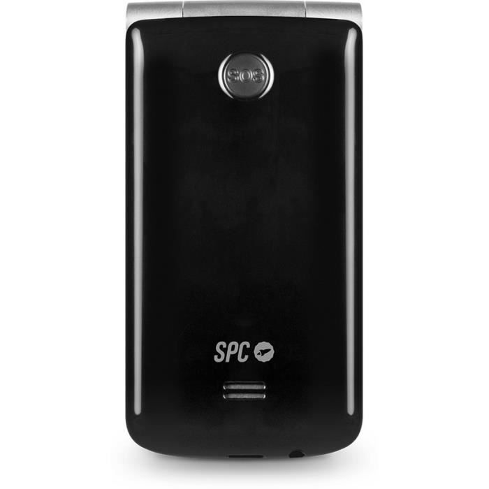 Téléphone portable à clapet - SPC - Prince 4G - 4G - Bouton SOS - Grandes touches - Noir