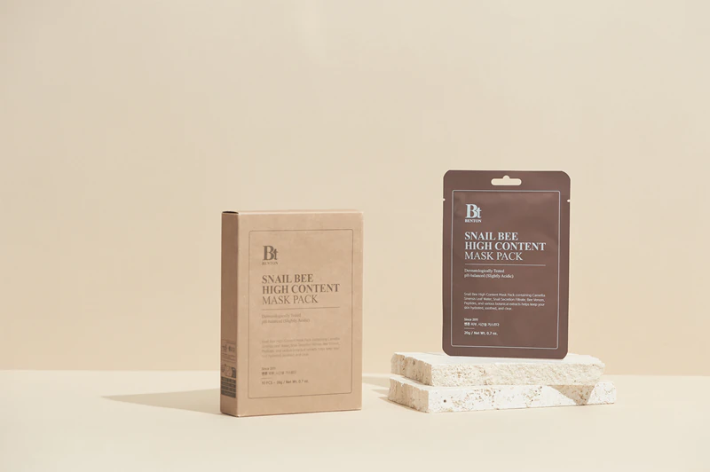 Benton Snail Bee sheetmasker voor uitgebreide verzorging met slakkenextract.