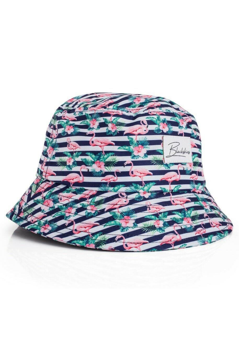 Blackskies TROPICAL FLAMINGO BUCKET - Hoed - blauw wit