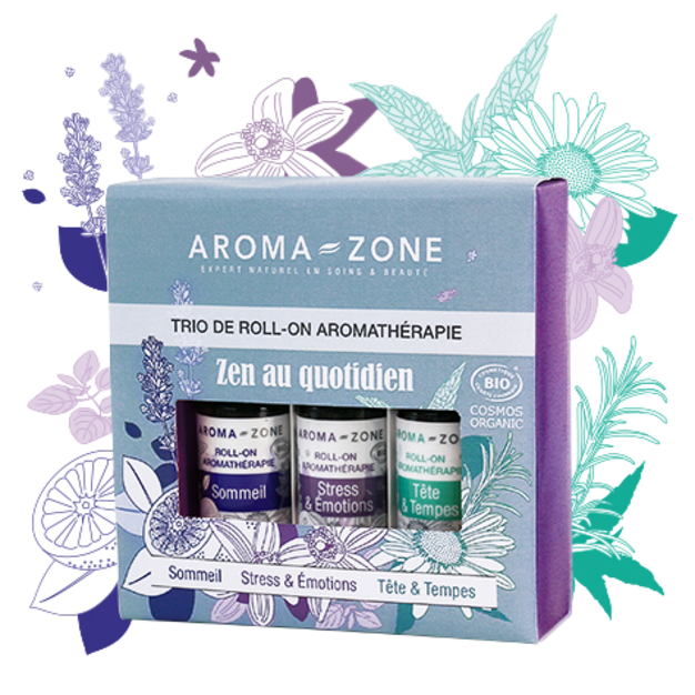 Coffret roll-on d'aromathérapie Coffret 3 roll-on BIO : Zen au quotidien