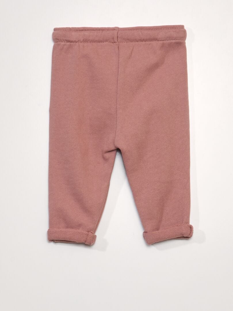 Pantalones deportivos de felpa francesa - ROSA