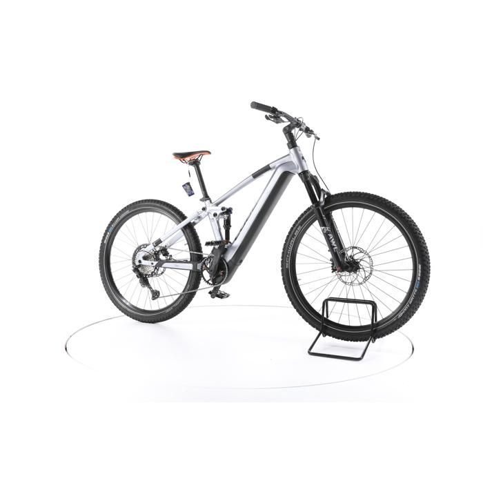 Bicicleta elétrica - Cube Stereo Hybrid 120 Race - cinza - Bicicleta elétrica de montanha com suspensão total - Bosch 750 Wh Recondicionada