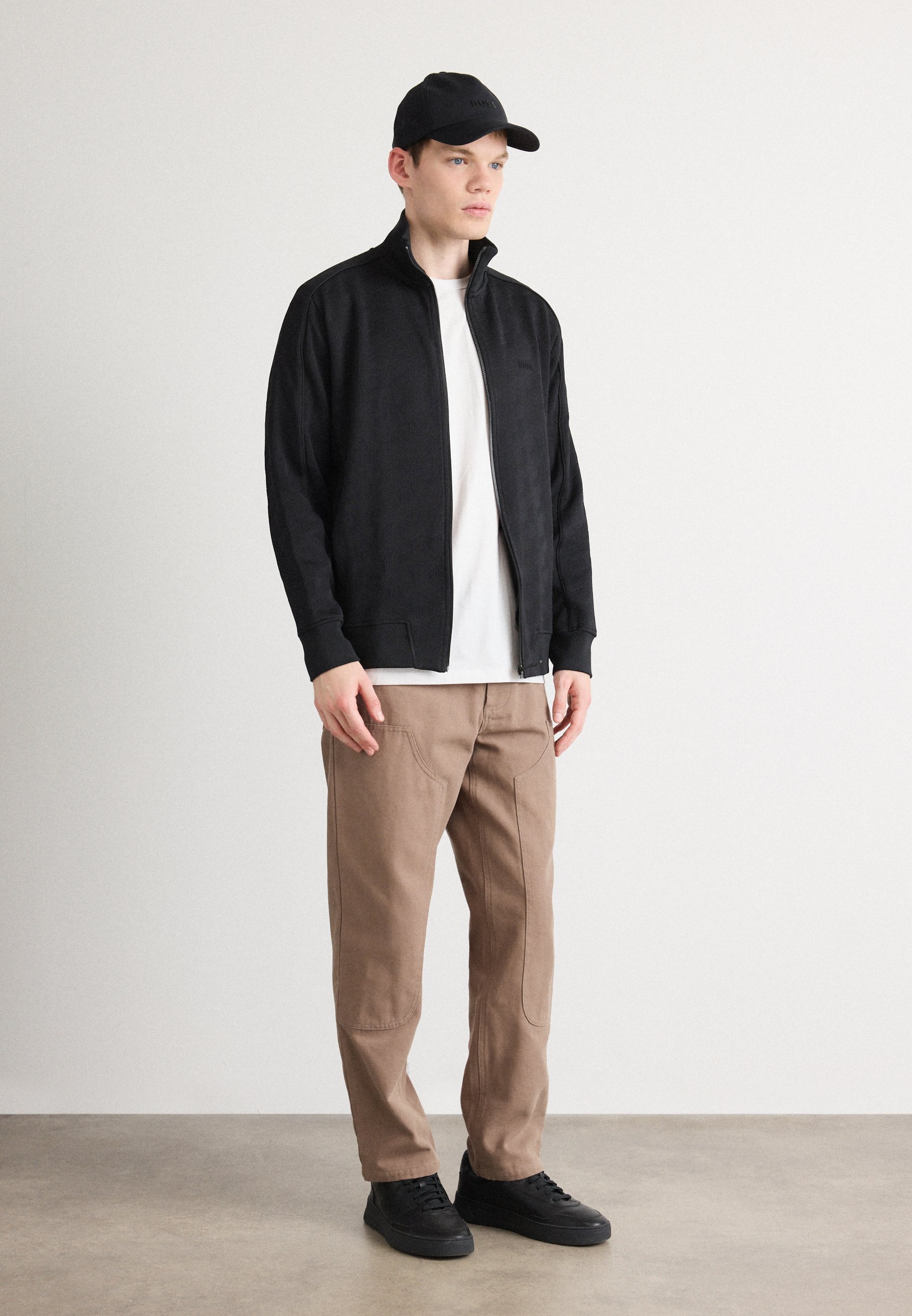 BOSS MIRROR - Mikina na zip - black