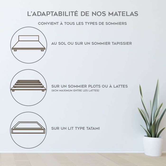 Materasso Nirvana 180x200 di Sampur | Spessore 26 cm | Memory foam | Molle insacchettate | Lattice naturale | Coprimaterasso integrato