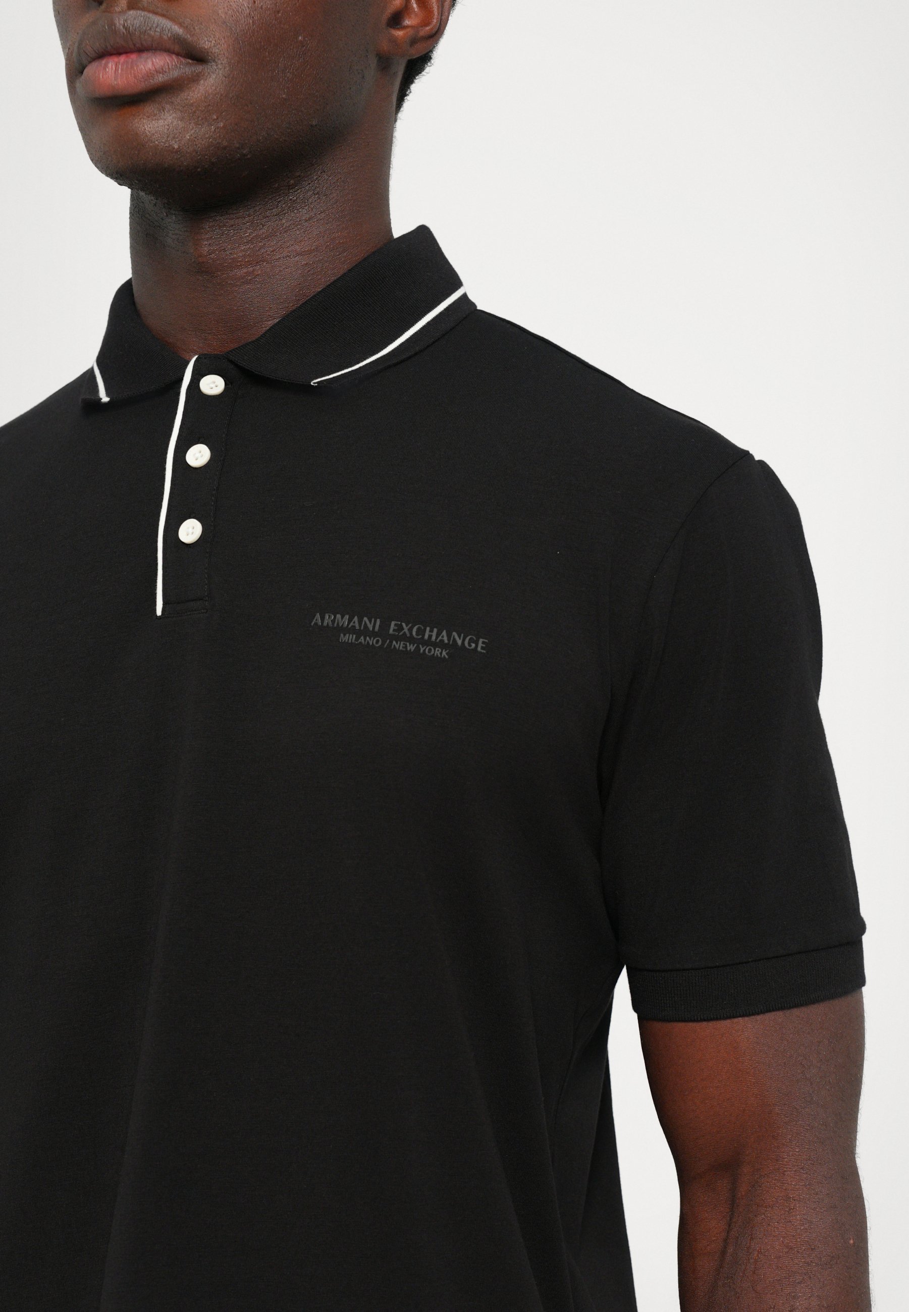 Armani Exchange poloshirt - zwart