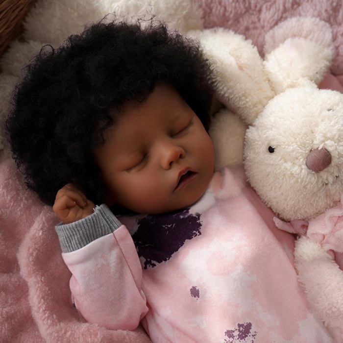 Muñeca reborn - 48 cm - cuerpo suave - Realista - Regalo ideal para cumpleaños o Navidad
