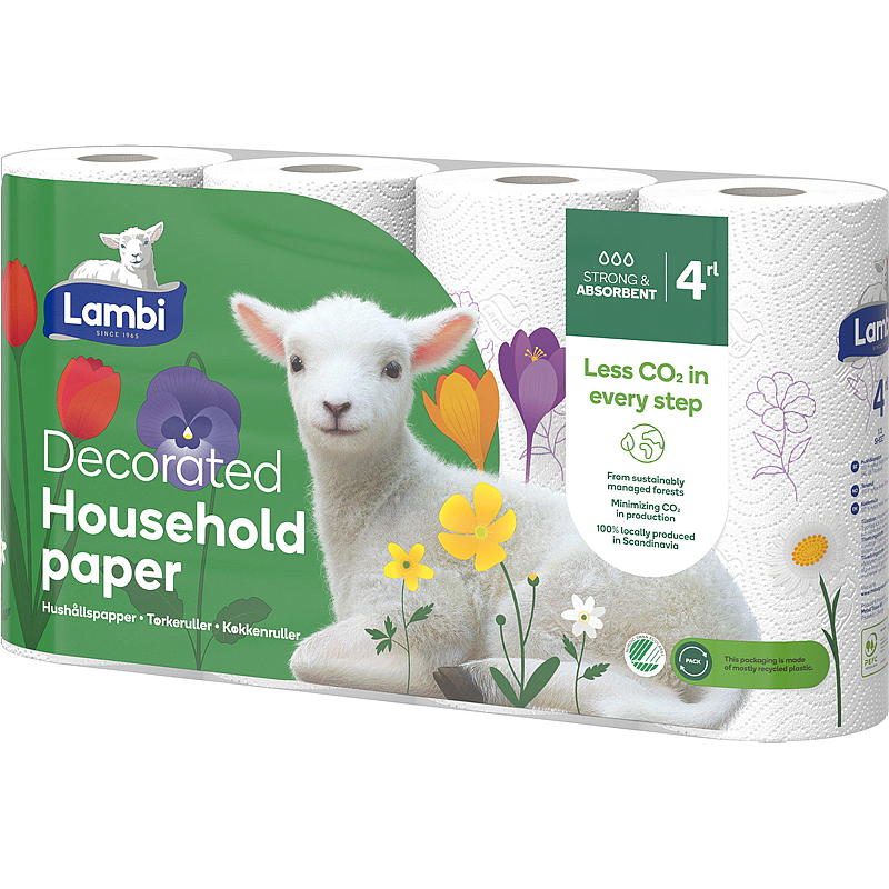 Lambi tørketrommelrull Lambi 4-pakning dekorasjon