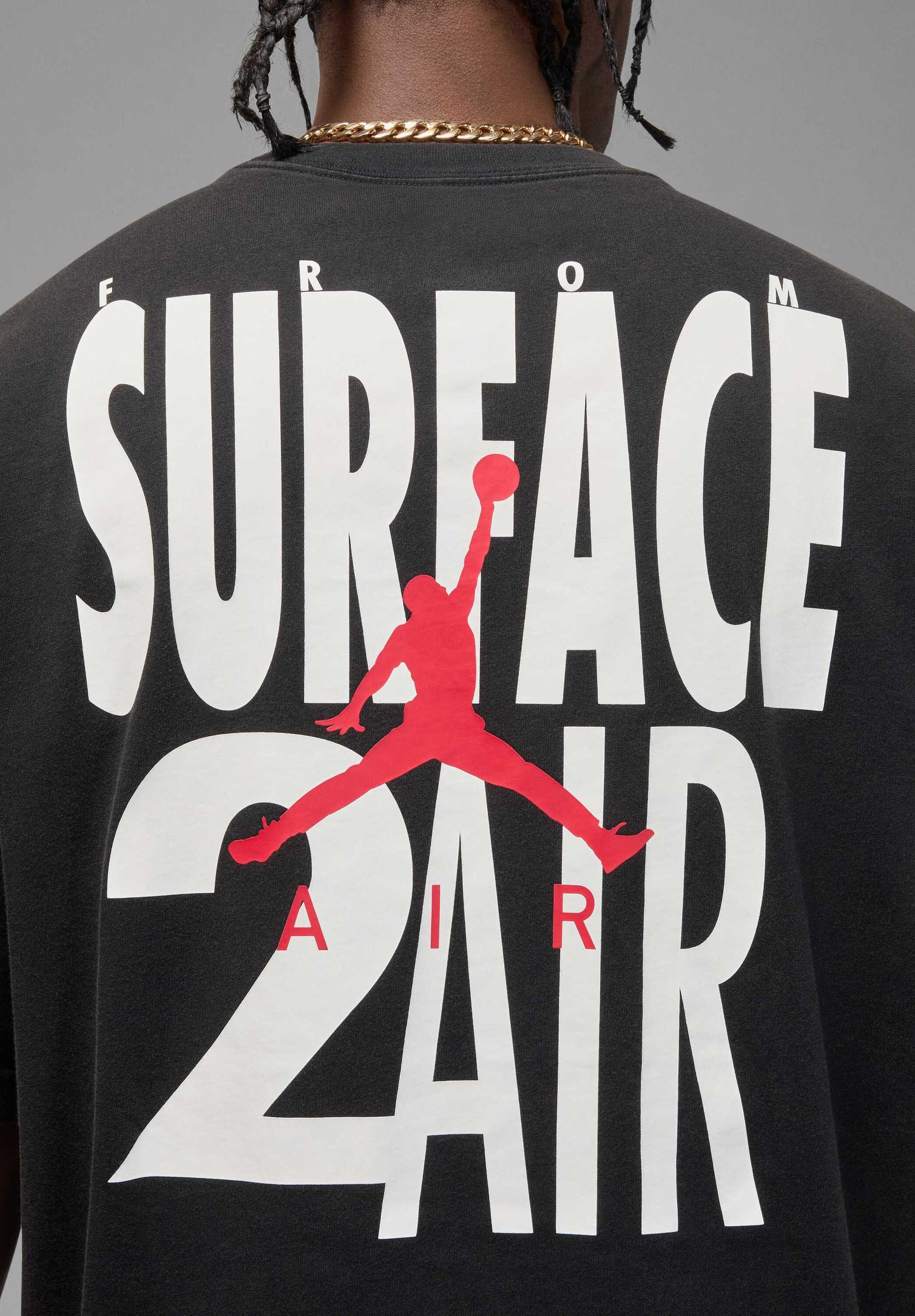Jordan AIR REISSUE - T-shirt met print - zwart/wit