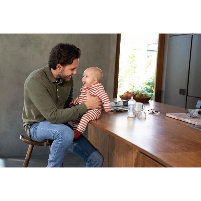 Set van 2 babyflessen - PHILIPS AVENT - Natural 3.0 - Anti-koliek - 260 ml - AirFree - Speen in borstvorm - Wit