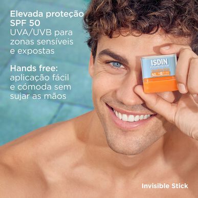 Isdin usynlig solkremstift for ansiktet SPF50 10g