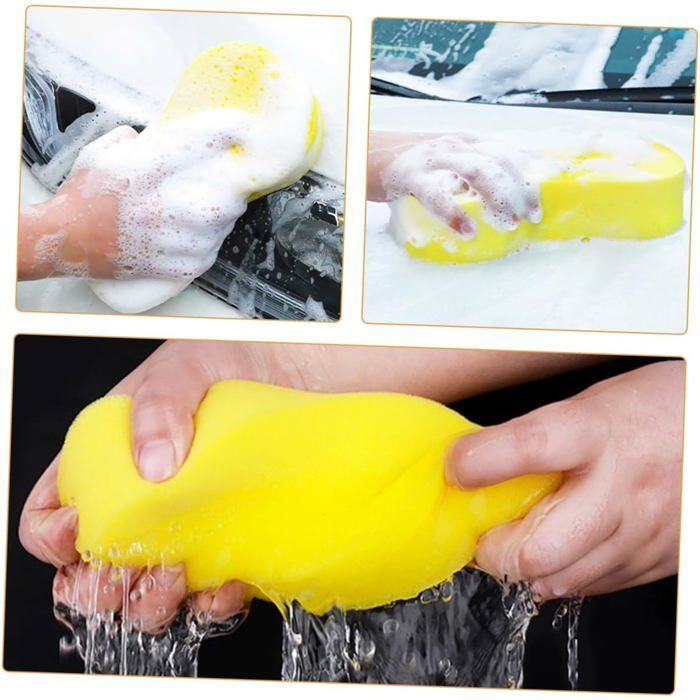 6pcs éponge de lavage de voiture, éponge de récurage, éponge de nettoyage de roues, éponge de lavage de voiture