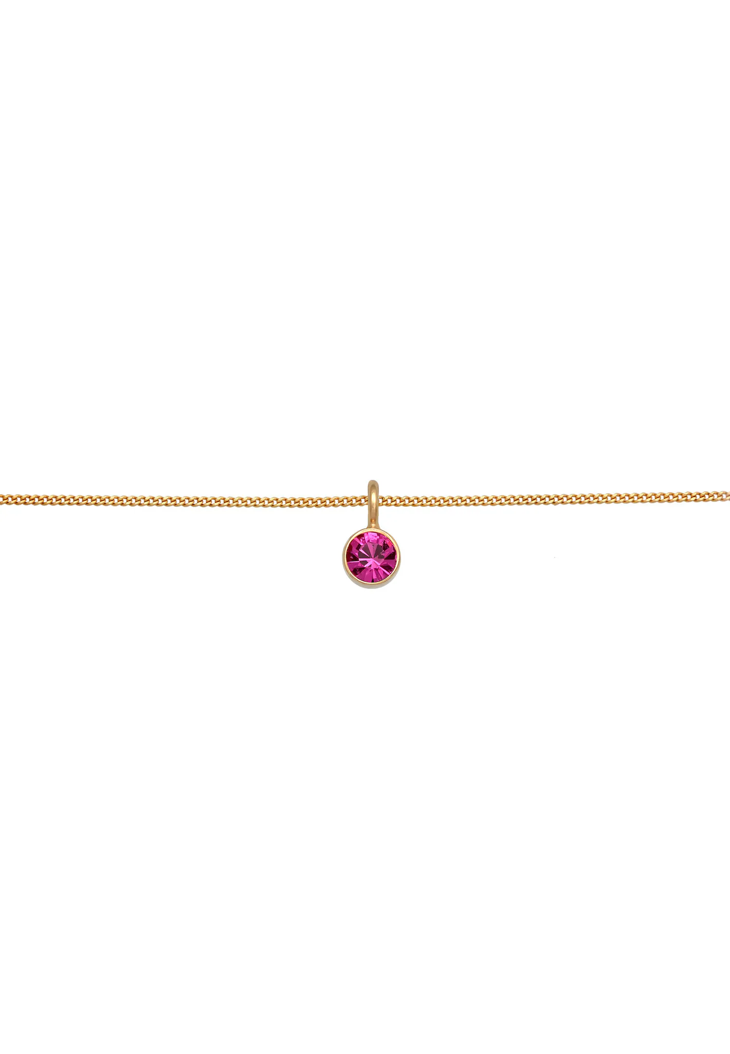 Elli Femmes Choker Solitaire avec Cristal Rose en Argent Sterling 925