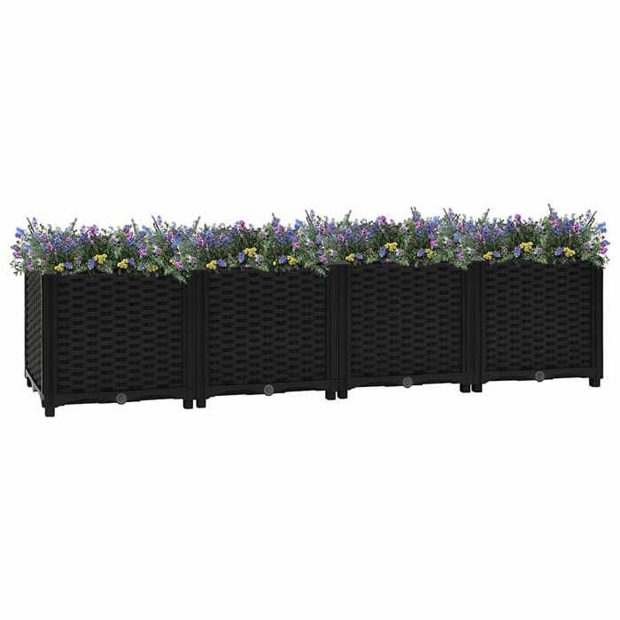 vidaXL Lit Surélevé Jardinière Bac à Fleurs Pot de Plantes Lit de Plantation Jardin Balcon Terrasse Extérieur 160x40x38 cm 316533