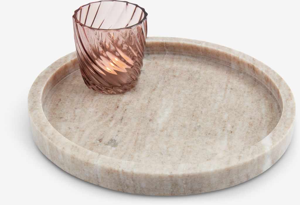 VALDEMAR ukrasni pladanj Ø25cm mramorni
