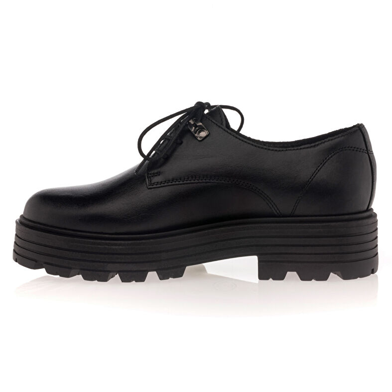 Zwarte veterschoenen voor dames / Derbyschoenen