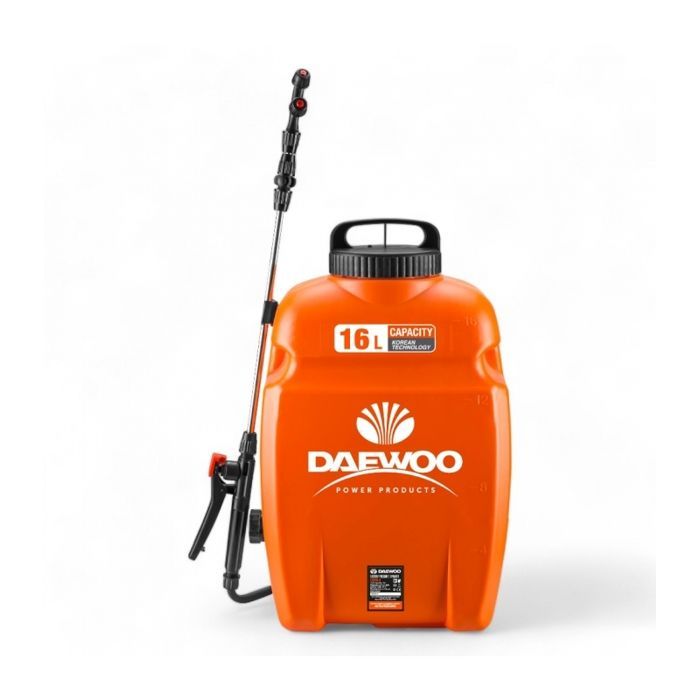 Pulverizador eléctrico DAEWOO de 16 litros, alimentado por batería, con una autonomía de 5 horas y una presión de 4 bares - DAPS16-B