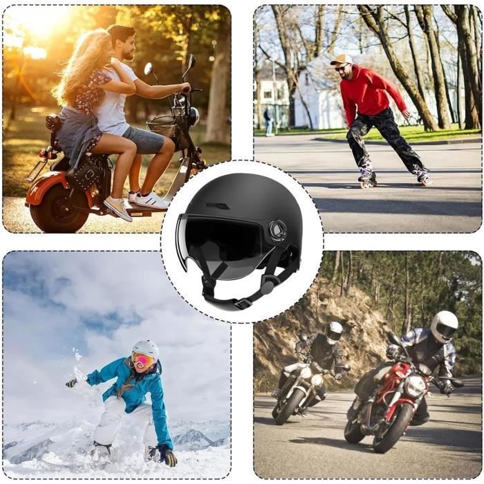 Casque de vélo - AQSACOKIYA - Trottinette Electrique - Haute protection - Taille 54-62cm - Noir