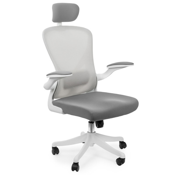 Biały ergonomiczny fotel biurowy obrotowy ARON White