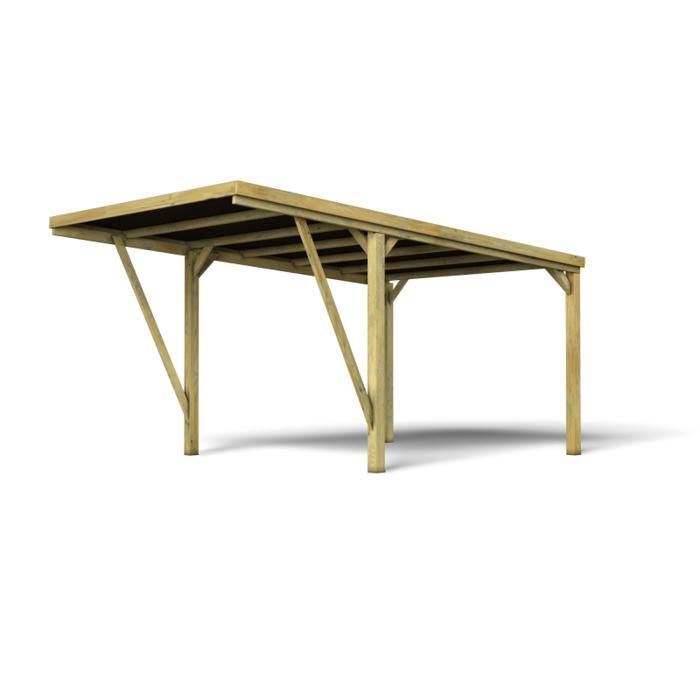 TETTOIA IN LEGNO PER 1 AUTO 16,5M² 4 PALETTI 12x12