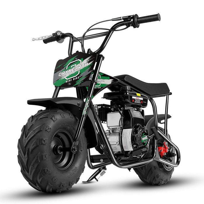 Mini Moto ORYXEARTH 105CC en vert et noir pour Adolescents Dès 13 Ans - Moteur 4 Temps - Carburant Essence