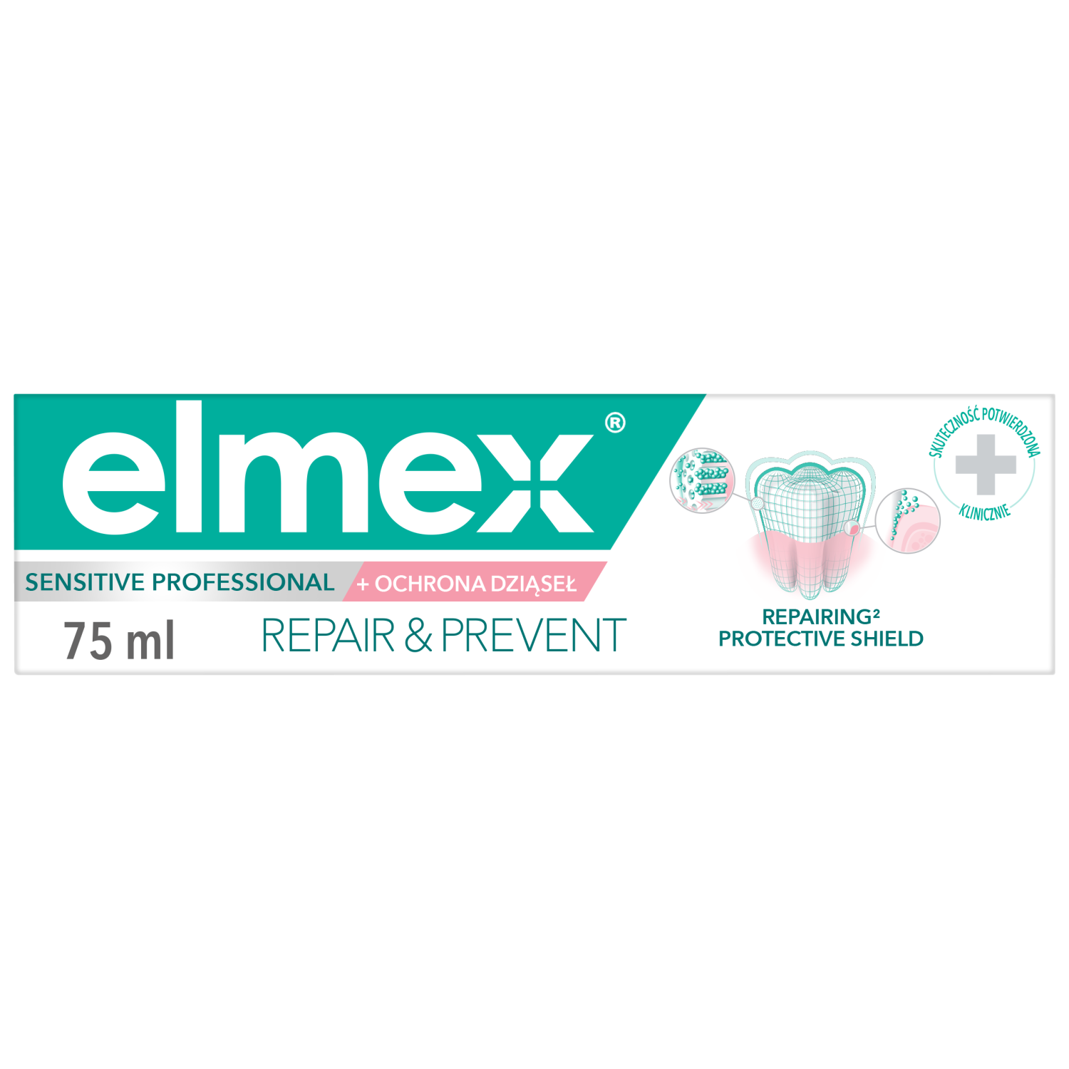 Οδοντόκρεμα Elmex 75ml για ευαίσθητες επιδερμίδες, επαγγελματική αποκατάσταση και πρόληψη