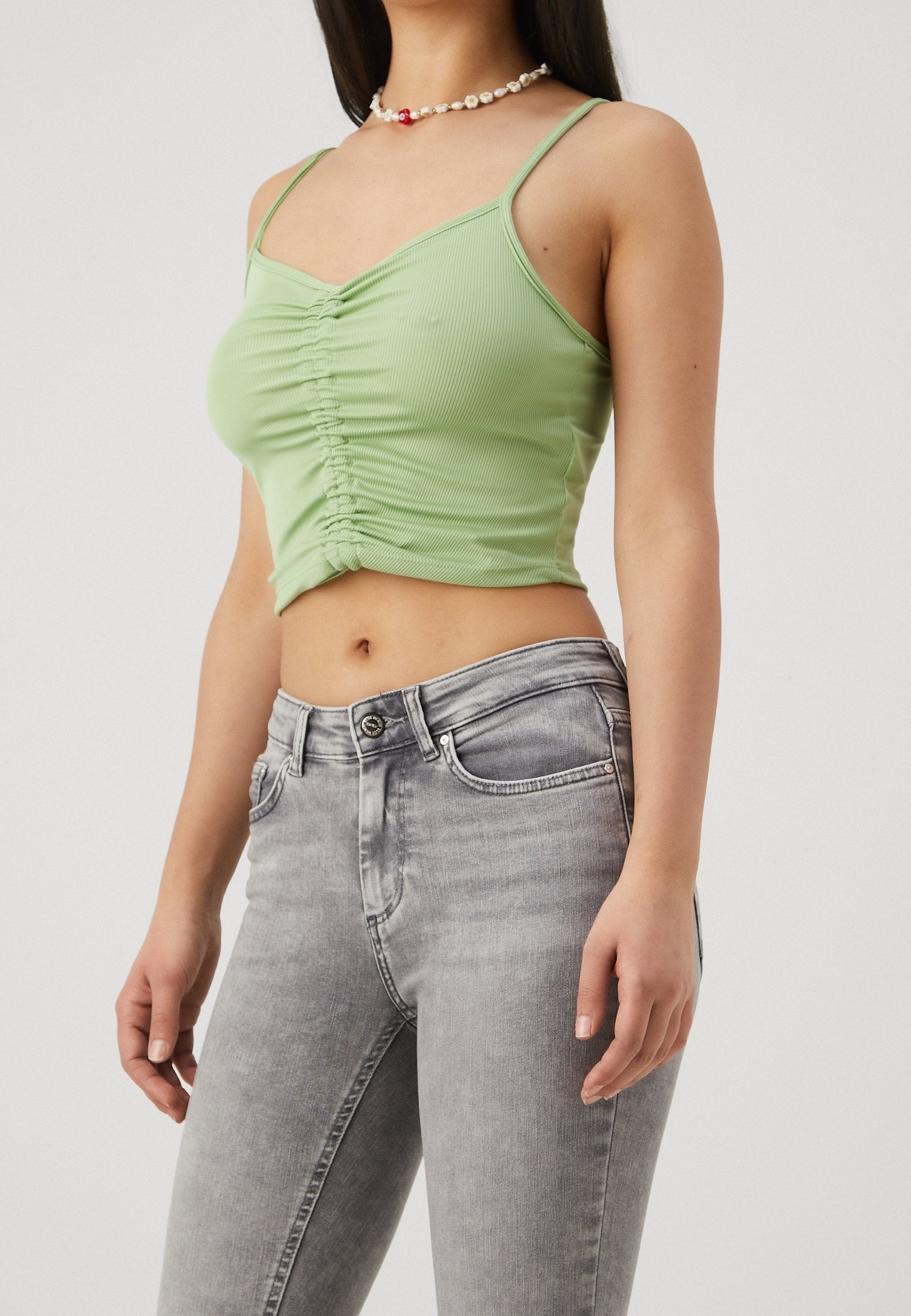 ONLY Jeans Skinny Fit - grauer Denim