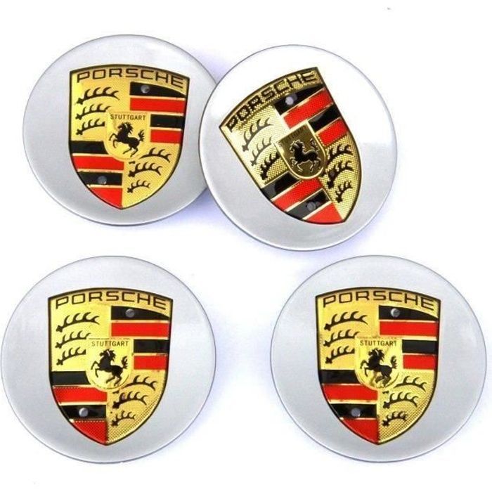 Decorative accessories - Porsche - Wheel caps - 76 mm - Grey - Set of 4