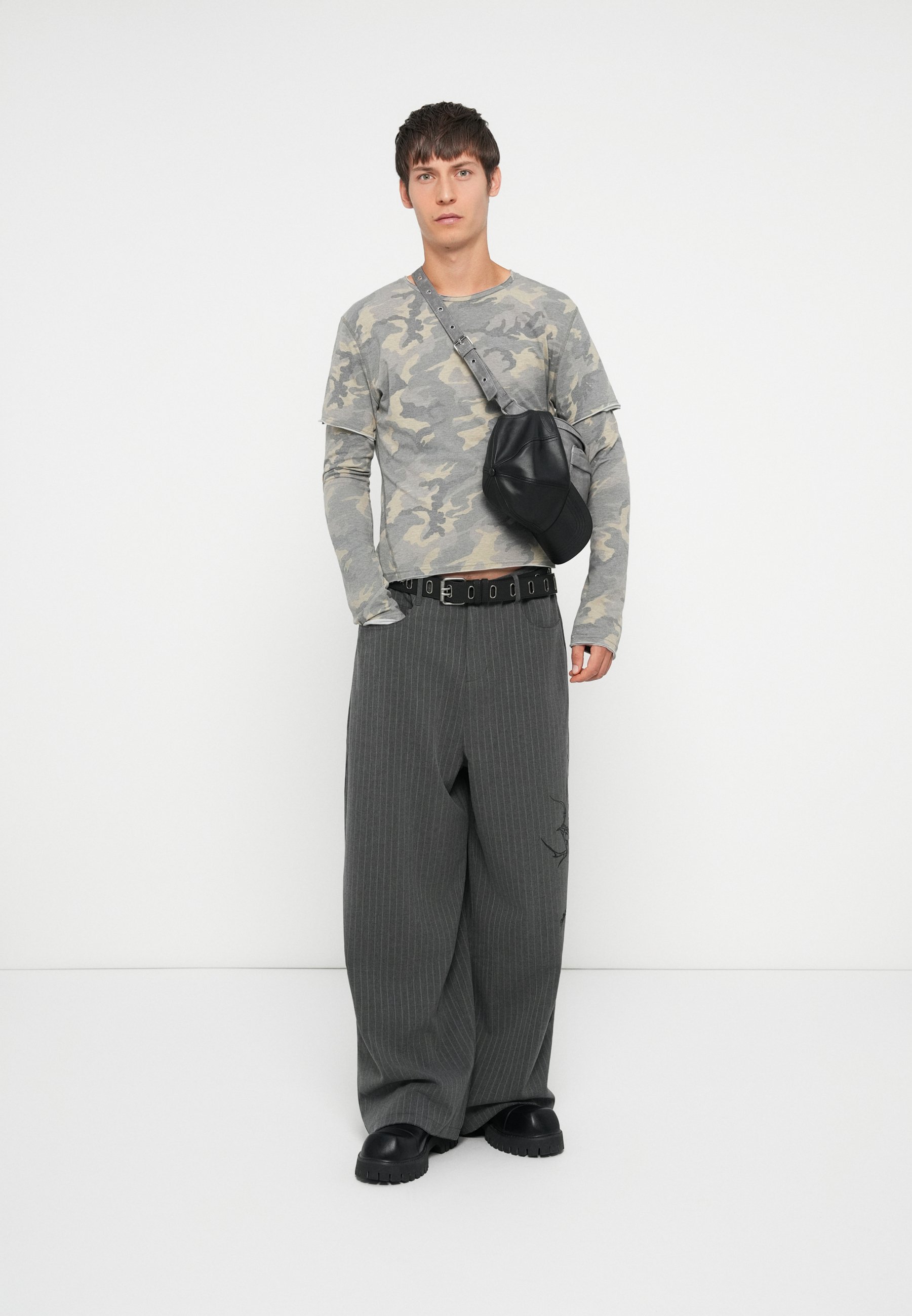 Maglia a maniche lunghe Jaded London CAMO DOUBLE LAYER - verde