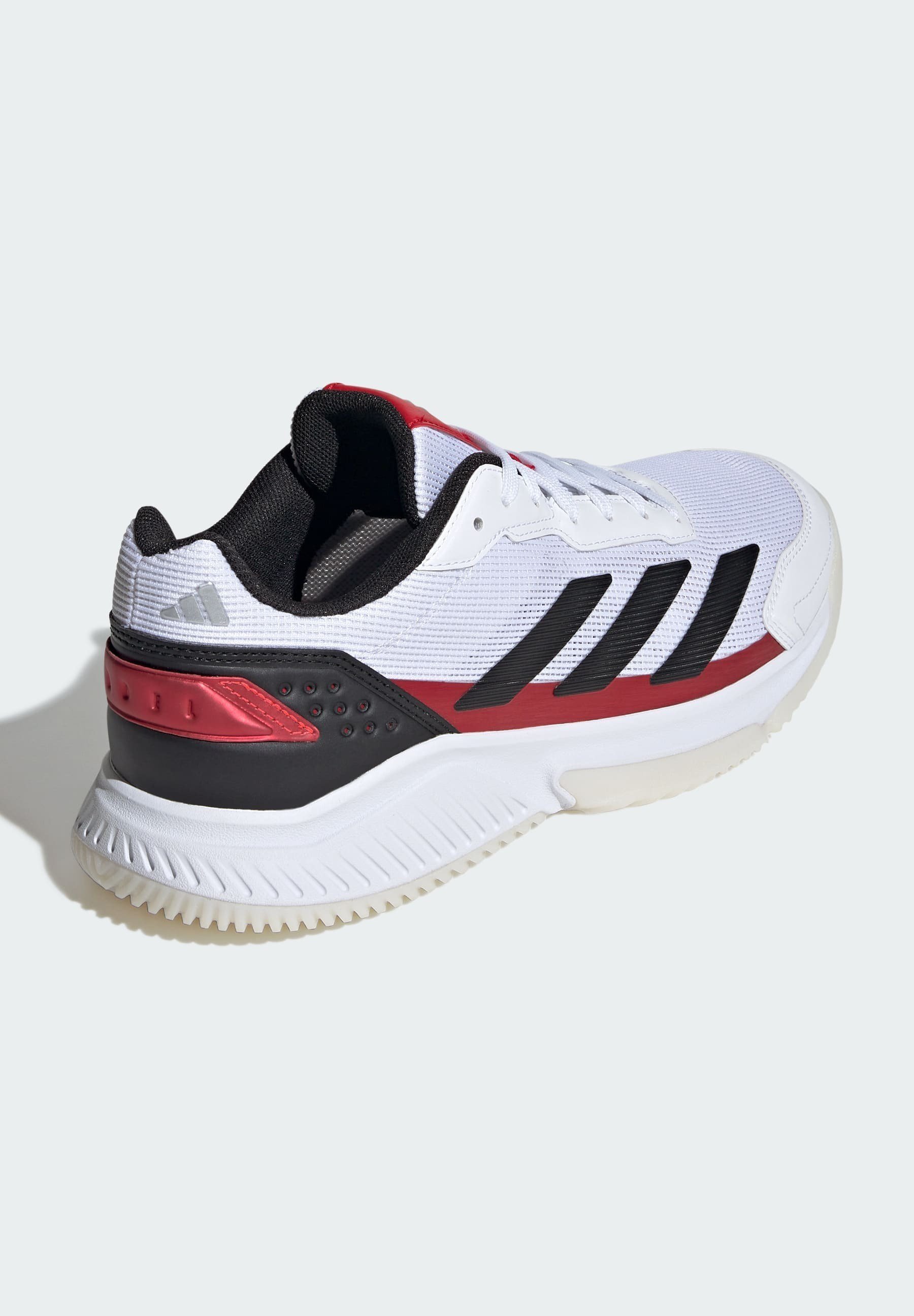 adidas Performance COURTQUICK PADEL - Chaussures de padel - blanc nuage, noir, rouge vif