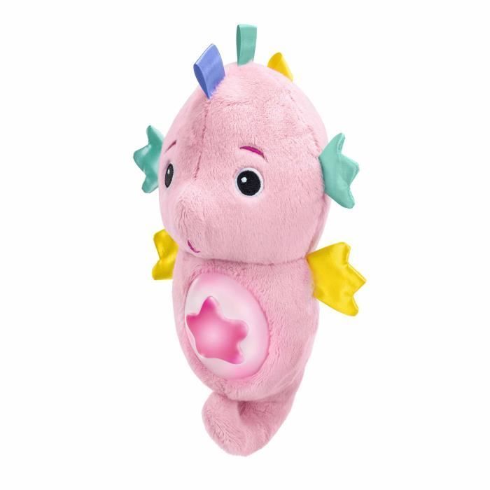Lámpara de noche para bebé BABY EINSTEIN, peluche de caballito de mar rosa, responde al llanto del bebé, musical, luminosa, con ruido blanco y clip para chupete.